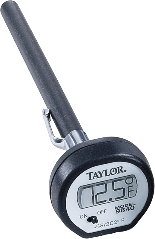 Taylor 9840 Pocket Digital Instant Read Thermometer, -58 to 302 deg F, 1.5  V - Shamel Milling